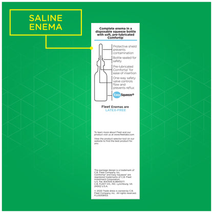 Fleet Laxative Saline Enema, 7.8 Fl Oz — Pack of 6 | Gentle, Quick Relief