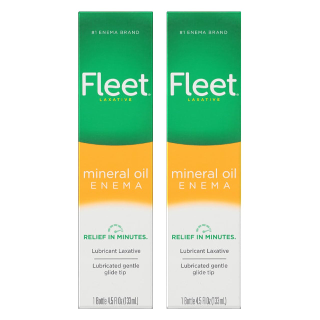 Fleet Laxative Mineral Oil Enema – Gentle, Fast Relief (2 x 4.5 fl oz) | Doctor-Recommended