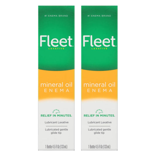 Fleet Laxative Mineral Oil Enema – Gentle, Fast Relief (2 x 4.5 fl oz) | Doctor-Recommended