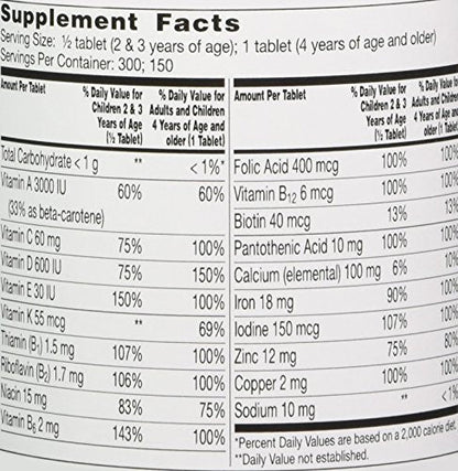 Flintstones Chewable Kids Multivitamins – 300ct Pack of 2 (Iron, Calcium, Vitamins C & D)