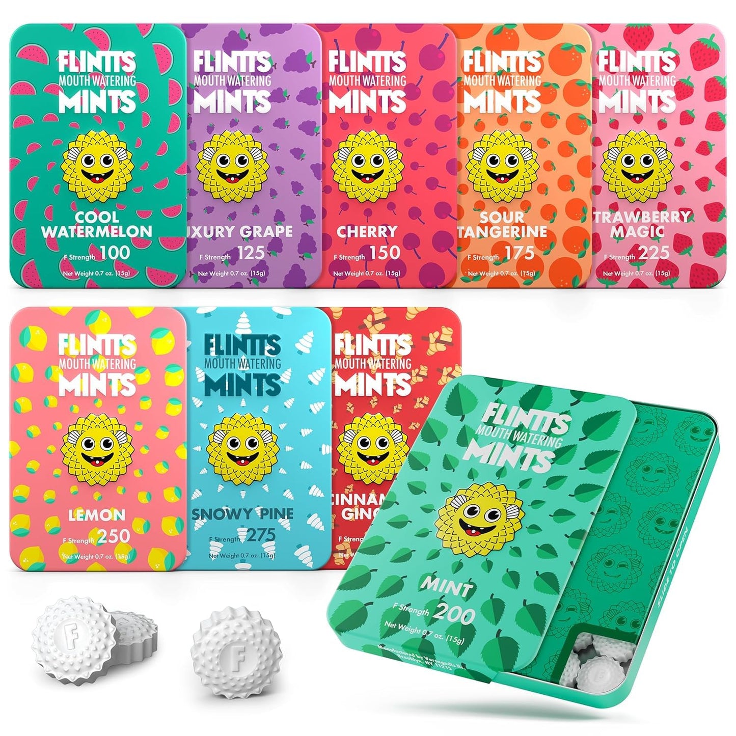 Flintts Mints Full House – Sugar Free Dry Mouth Mints for Fresh Breath | Vegan