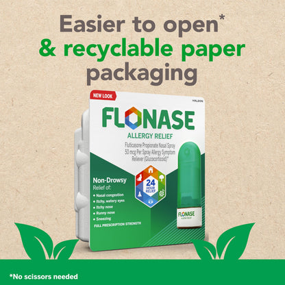 Flonase Allergy Relief Nasal Spray | 24-Hour Non-Drowsy Allergy Medicine, 144 Sprays