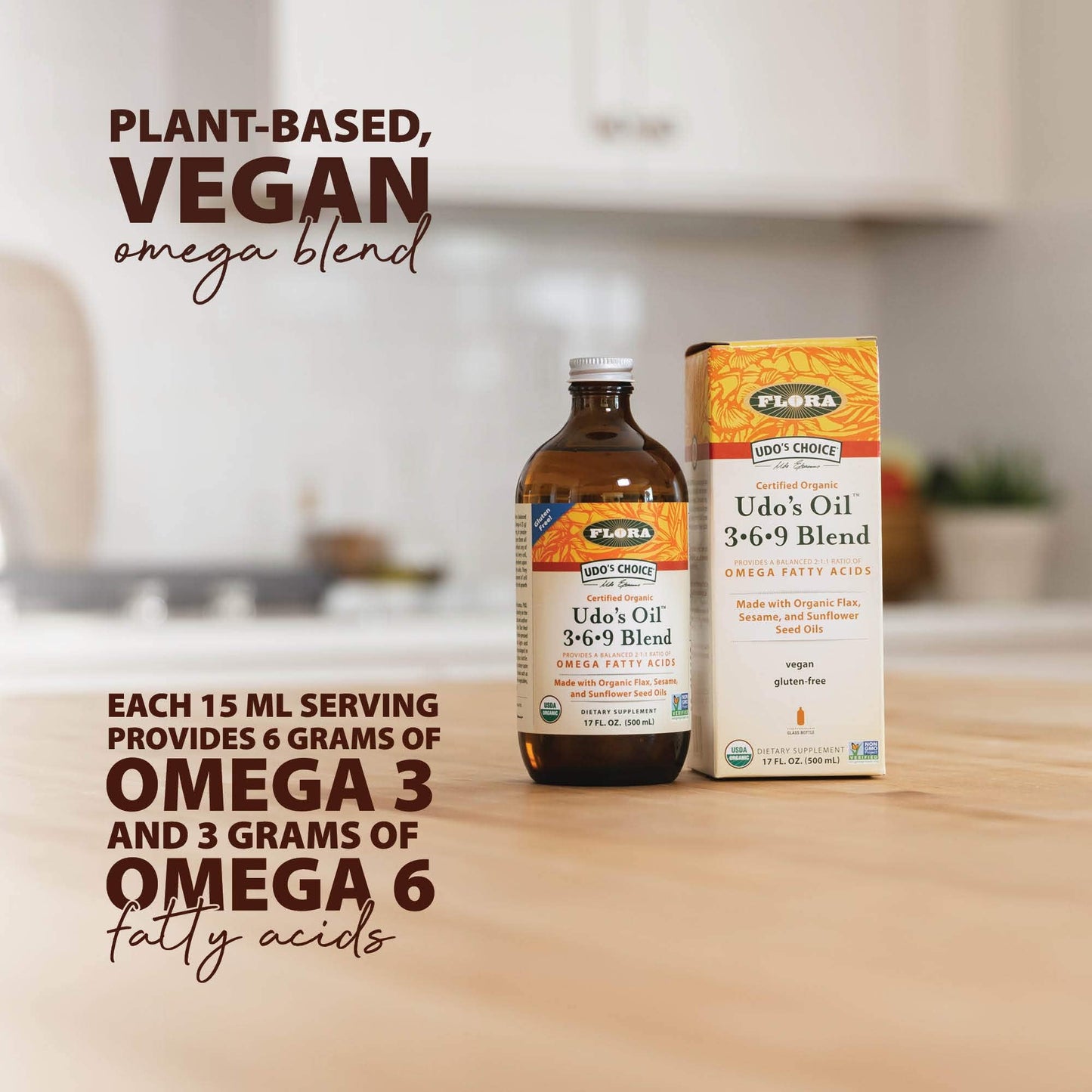 Flora - Udo's Choice, Omega 369 Oil Blend, High Lignan, 8.5 Fl Oz