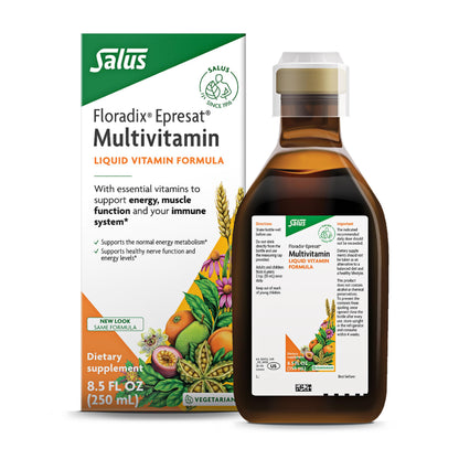Floradix Epresat Adult Liquid Multivitamin – 8.5 fl oz, Vegetarian, Non-GMO