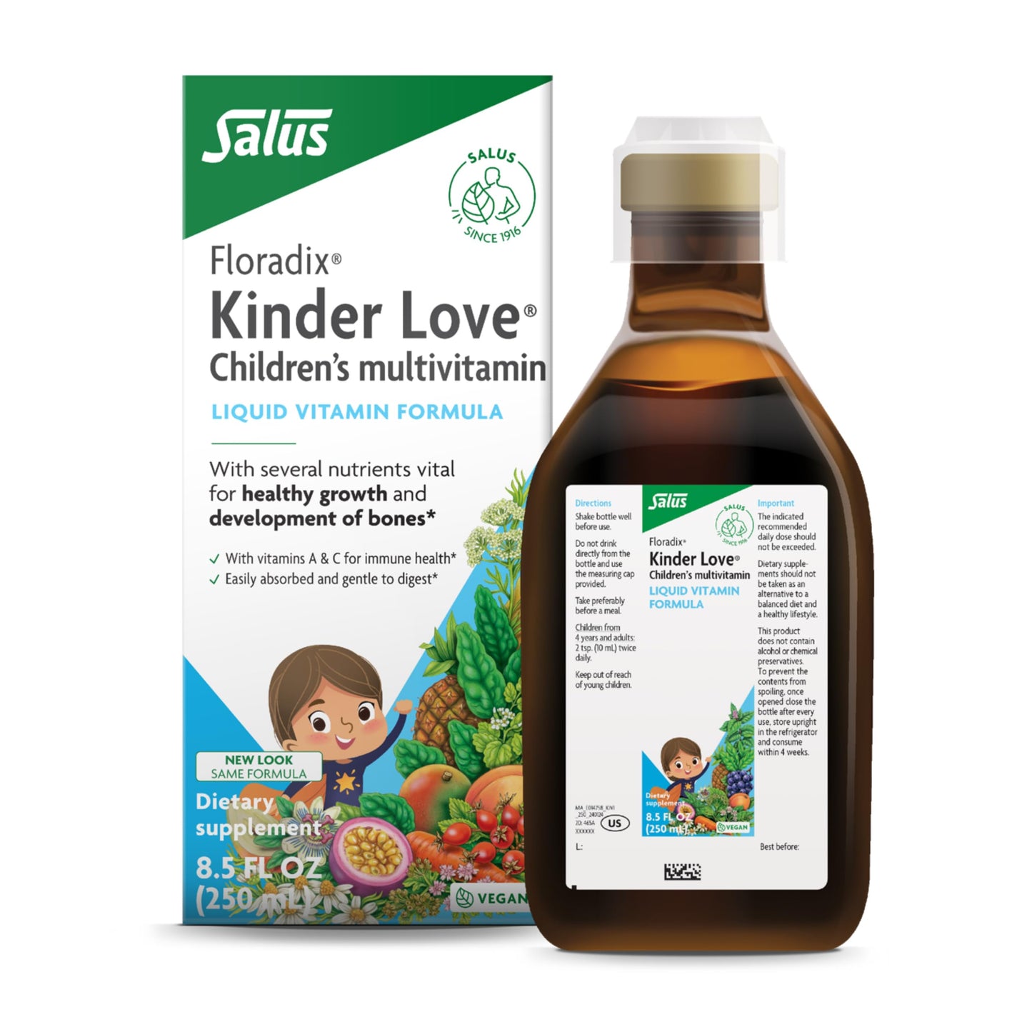 Floradix Kinder Love: Children's Liquid Multivitamin - Vegetarian, Non-GMO, Gluten-Free
