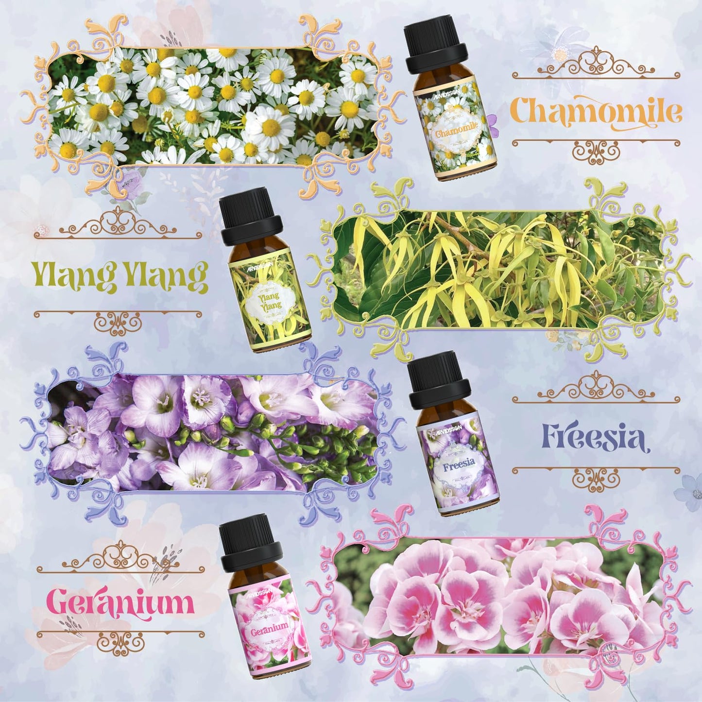 Floral Essential Oils Set – ARVIDSSON Floral Oils for Diffusers & Candles