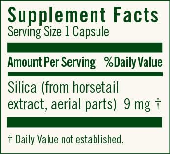 FloraSil 90 Veg Capsules – Silica Supplement with Horsetail Extract for Healthy Hair, Skin & Nails – Supports Collagen Formation