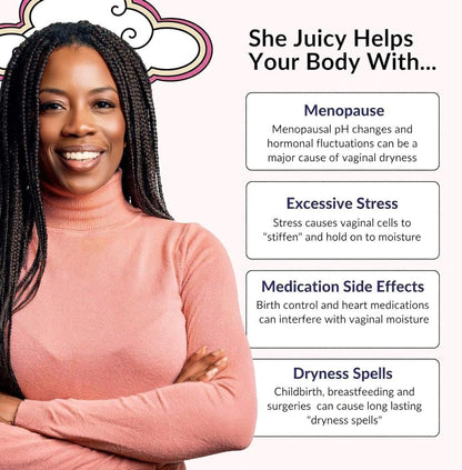 Flower Power She Juicy Gummies – Vegan Vaginal Moisturizer, Sugar-Free, Blueberry Flavor