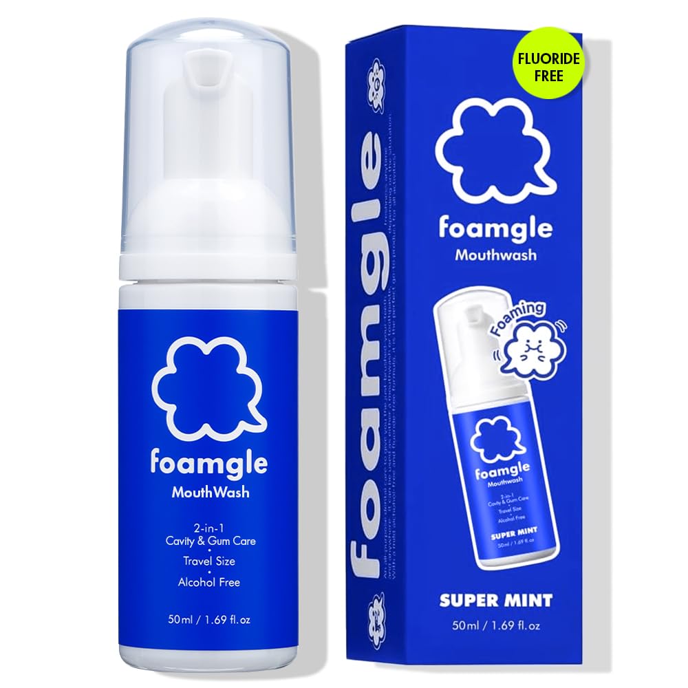 Foamgle 2-in-1 Foam Mouthwash & Toothpaste – Travel Size 50 mL | Water-Free Oral Care
