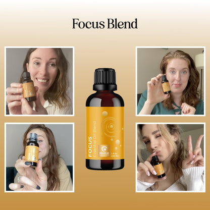 Focus Essential Oil Blend for Diffusers - Energy & Focus (Grapefruit, Bergamot, Peppermint, Eucalyptus) 1 Fl Oz