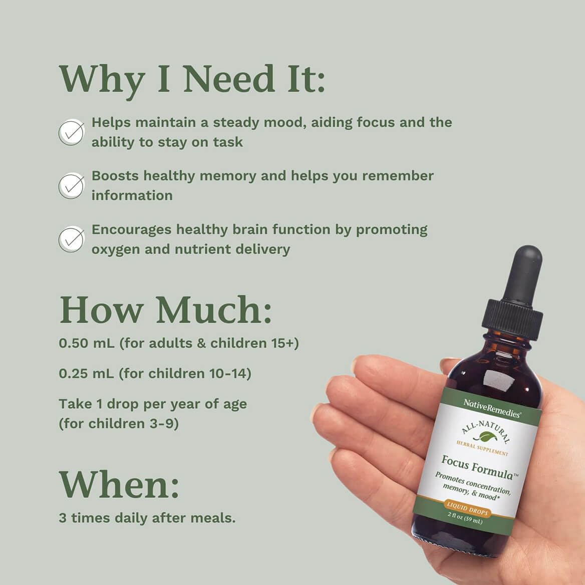 Native Remedies Focus Formula - Natural Focus Support