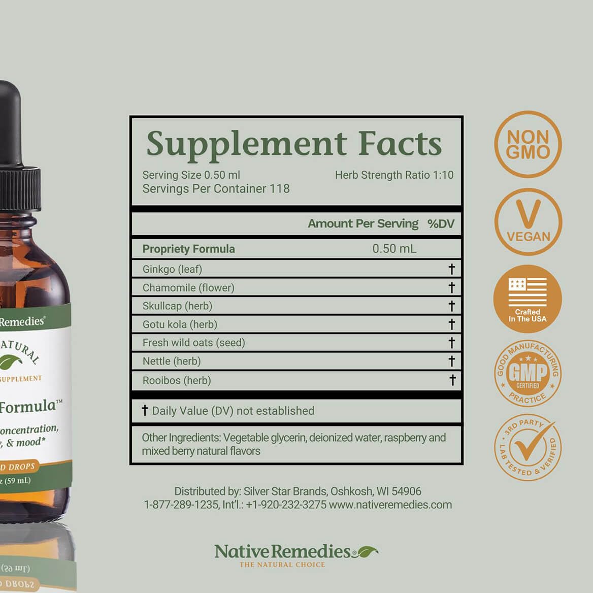 Native Remedies Focus Formula - Natural Focus Support