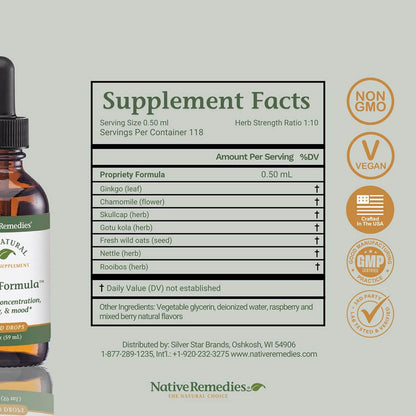 Native Remedies Focus Formula - Natural Focus Support