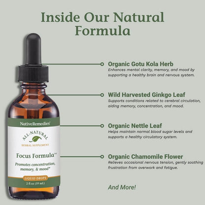 Native Remedies Focus Formula - Natural Focus Support