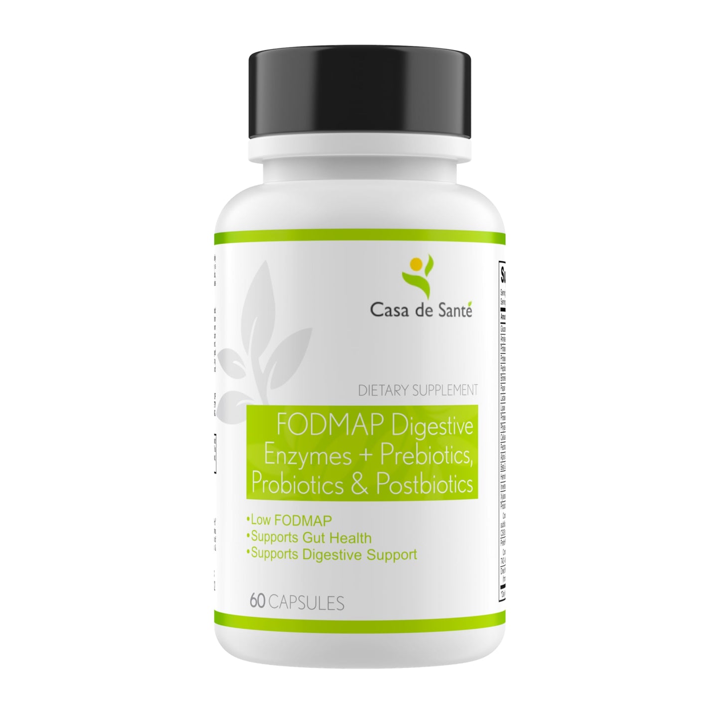 FODMAP Digestive Enzymes with Probiotics, Prebiotics & Postbiotics | Low FODMAP Certified for IBS & SIBO | Gut Health
