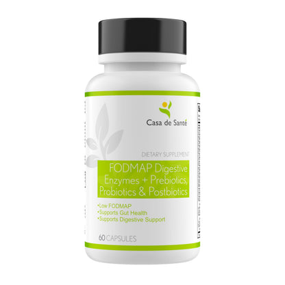 FODMAP Digestive Enzymes with Probiotics, Prebiotics & Postbiotics | Low FODMAP Certified for IBS & SIBO | Gut Health