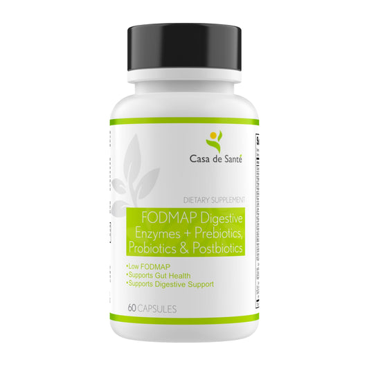 FODMAP Digestive Enzymes with Probiotics, Prebiotics & Postbiotics | Low FODMAP Certified for IBS & SIBO | Gut Health