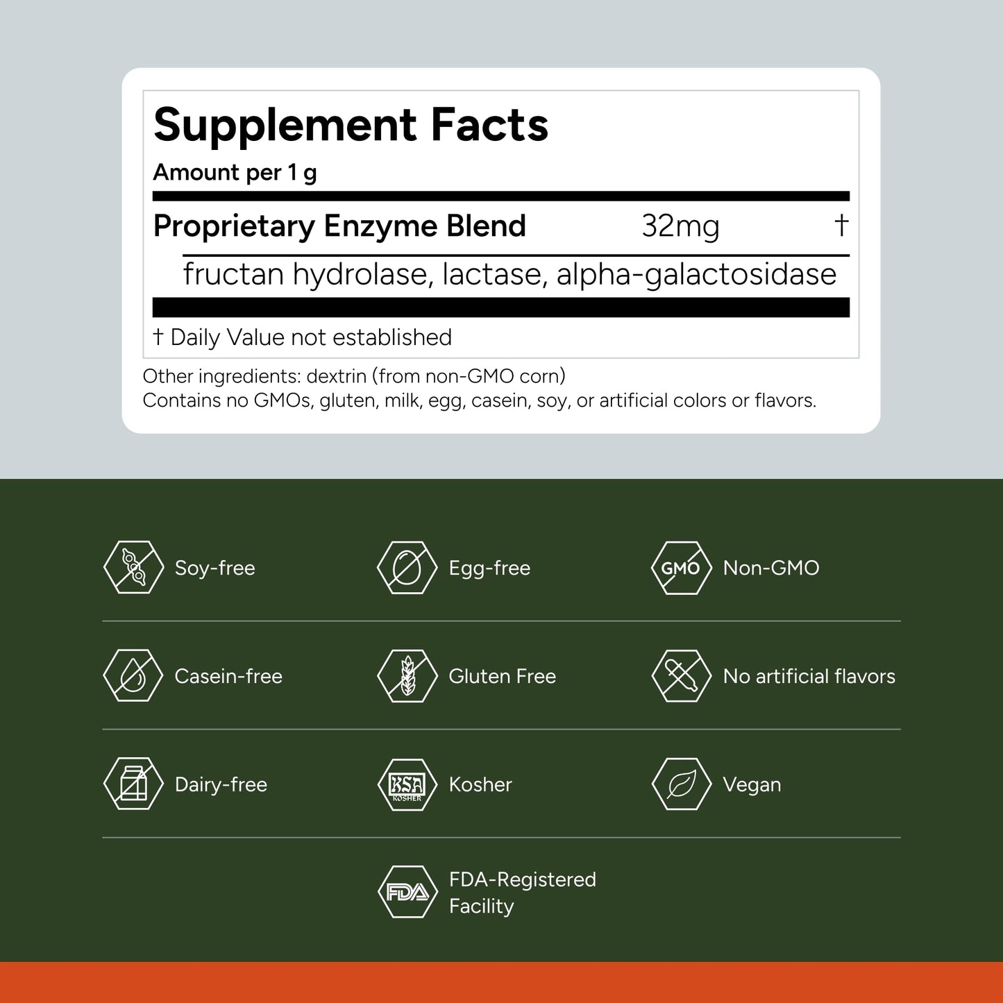 FODZYME On-The-Go Digestive Enzymes for Gut Health | Low FODMAP Support 30 Dose