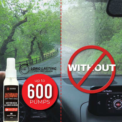 Gamer Advantage FogAway - Anti-Fog Spray for Goggles, Glasses & Electronics (2 oz)