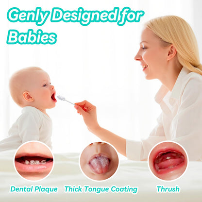 Foily 30-Pack Baby Tongue Cleaner Gauze – Gentle Newborn Oral Care (0-24 Months, Spiral Style)