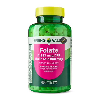 Folate 1,333 mcg DFE (800 mcg Folic Acid) – Women's Health, 400 Tablets