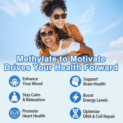 L-Methylfolate 15mg Gummies with Methyl B12 – 60 Count | Sugar Free, Vegan, Non-GMO Folate 5-MTHF