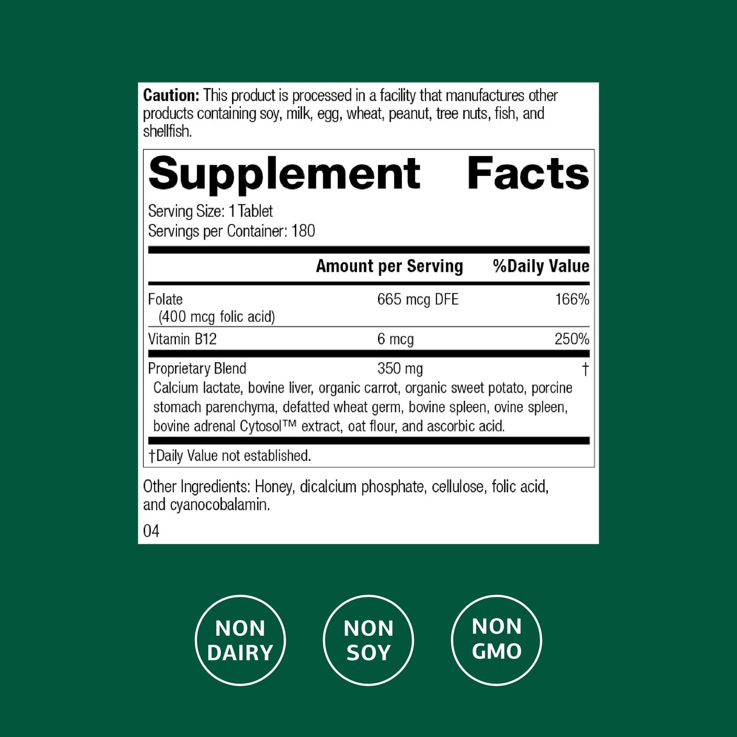 Standard Process Inc. Folic Acid B12-180 Tablets – Buy Online