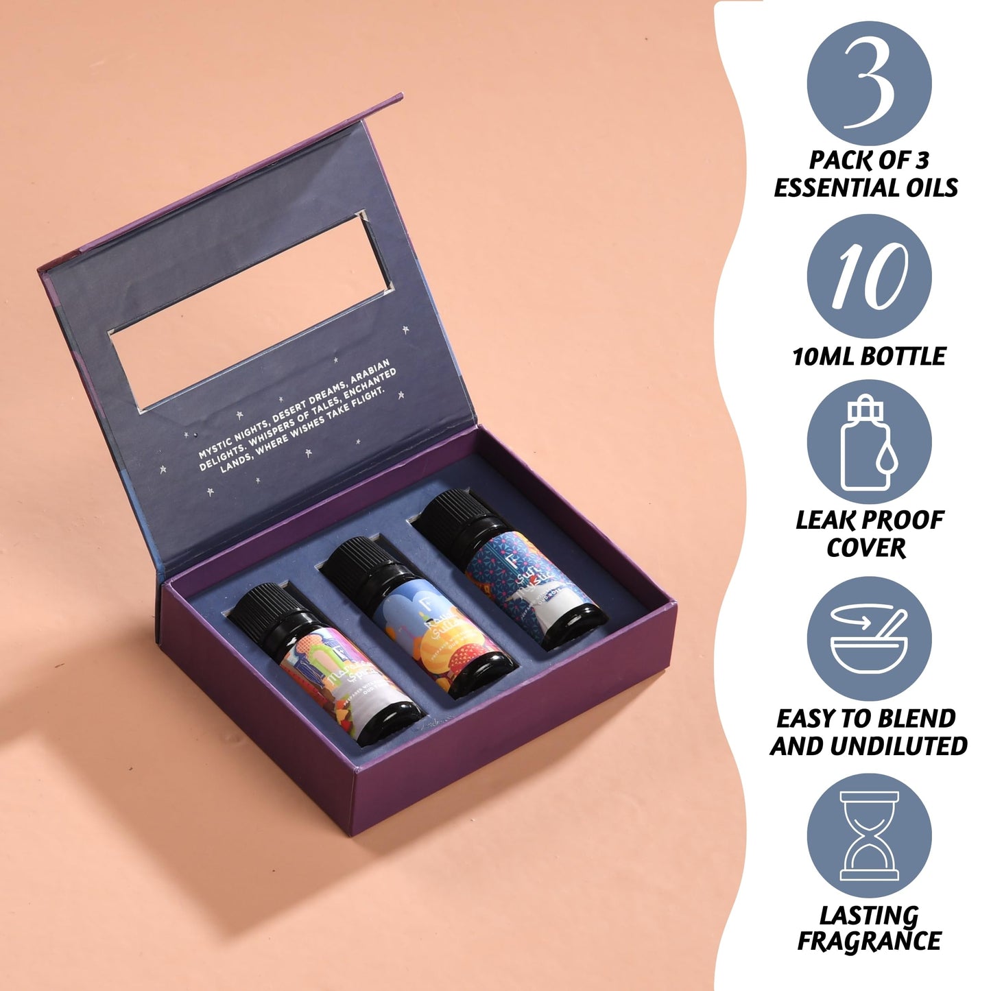 Folkulture Essential Oils for Diffuser – 3-Pack Oud Rose & Oud Tabac | Fragrance Oils