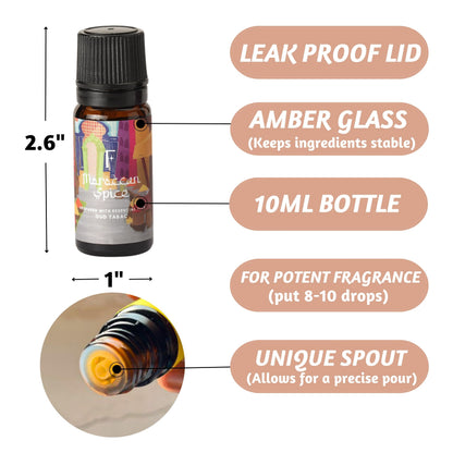 Folkulture Essential Oils for Diffuser – 3-Pack Oud Rose & Oud Tabac | Fragrance Oils