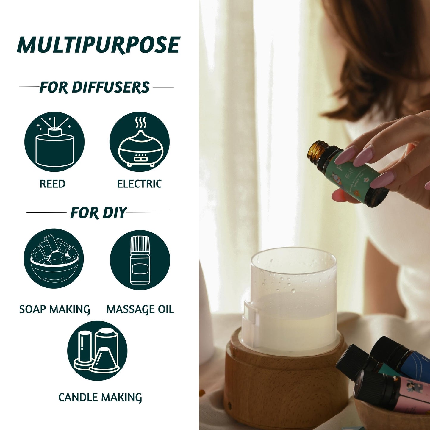 Folkulture Christmas Essential Oils Set – 3-Pack for Diffusers (White Woods, Cashmere, Lavender) | Winter Wonderland