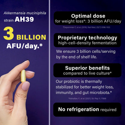 FOLONA Akkermansia GLP-1 Probiotic with Berberine & Beta-Glucan – Delayed-Release, 60 Capsules