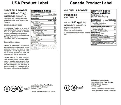 Food to Live Chlorella Powder – 8 Pounds | Kosher, Raw Green Algae, Vegan Superfood