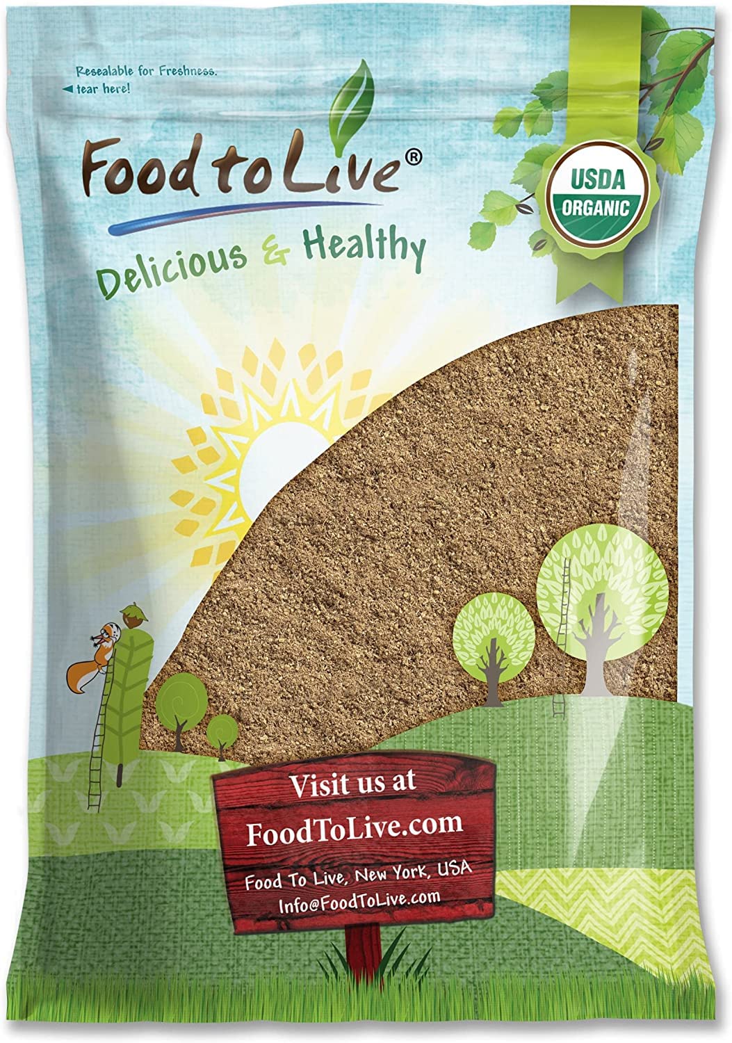 Food to Live Organic Psyllium Husk Powder 10 lb – Non-GMO, Kosher, Ultra Fine