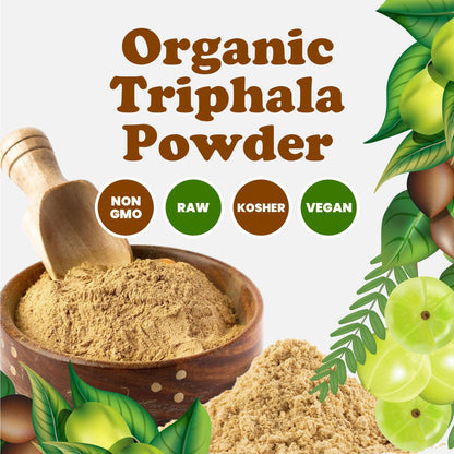 Organic Triphala Powder 10 lb – Amla, Bibhitaki & Haritaki | Non-GMO, Vegan, Kosher | Food to Live