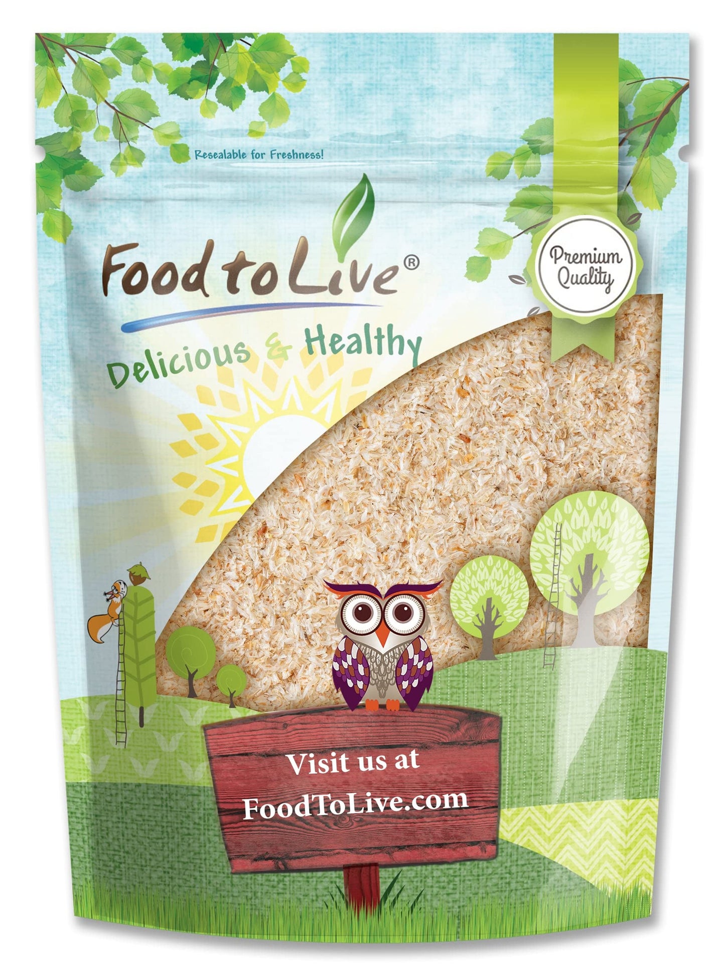 Food to Live Whole Psyllium Husks – 3 lb, Pure Psyllium Husk Flakes, Unflavored, Keto & Vegan