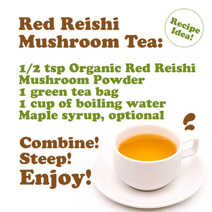 Food to Live Organic Red Reishi Mushroom Powder - 1.5 lb | Immunity & Wellness