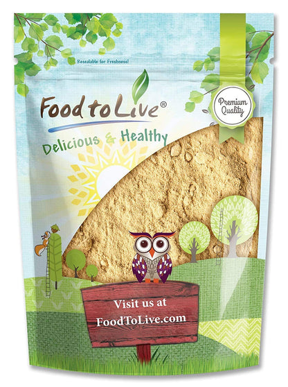 Food to Live Yellow Maca Powder, 2 Pounds – Raw Ground Maca Root, Vegan, Kosher, Keto, Non-Gelatinized, Bulk, Rich in Vitamin C