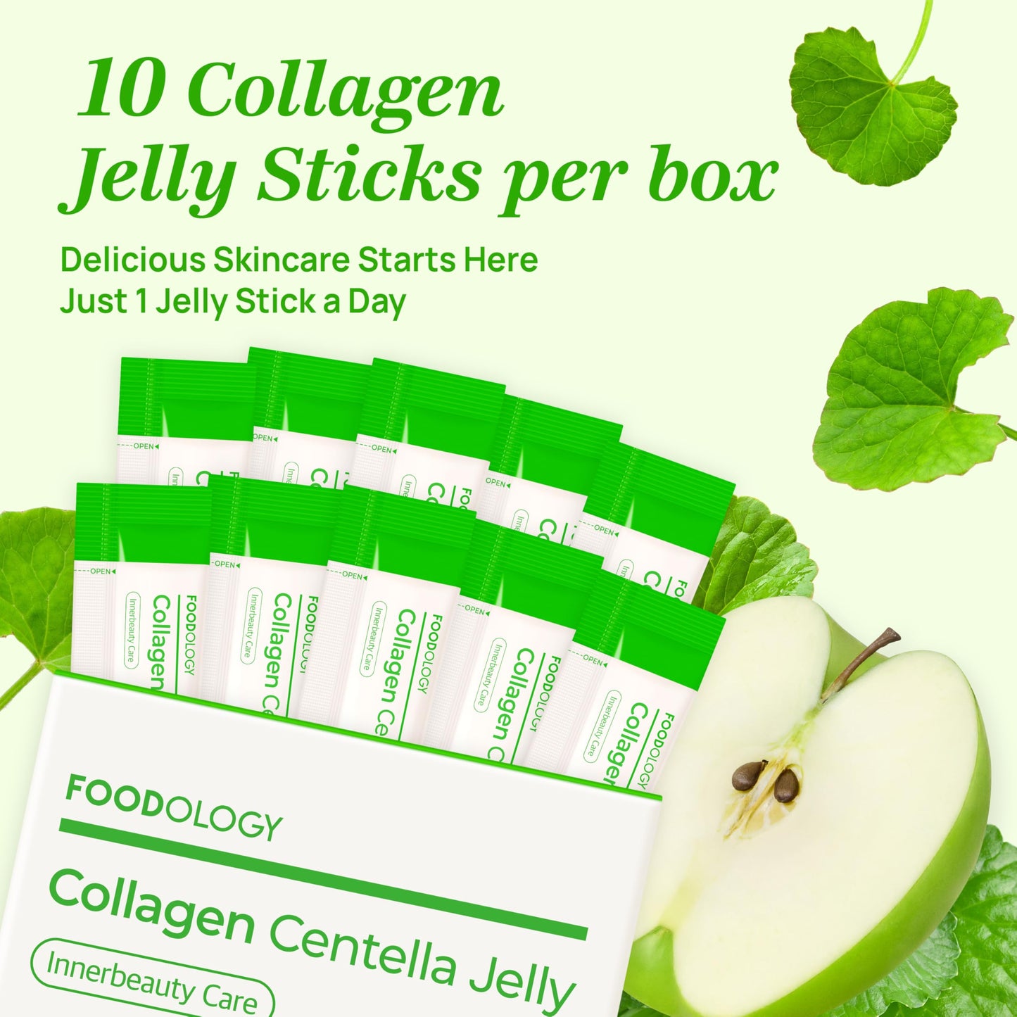 FOODOLOGY Collagen Centella Jelly (10 Days) – 300Da Ultra Low Molecular Collagen