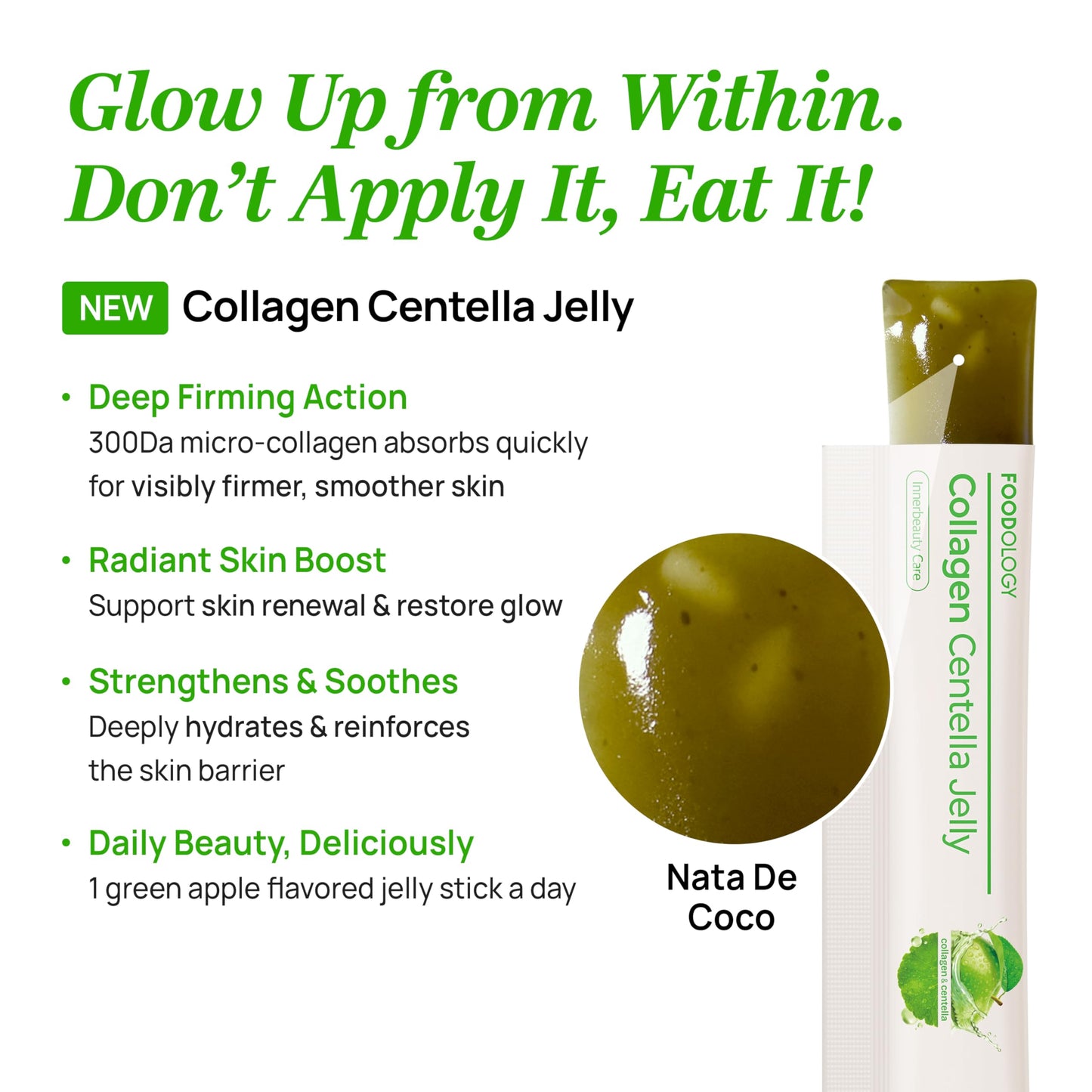 FOODOLOGY Collagen Centella Jelly (10 Days) – 300Da Ultra Low Molecular Collagen