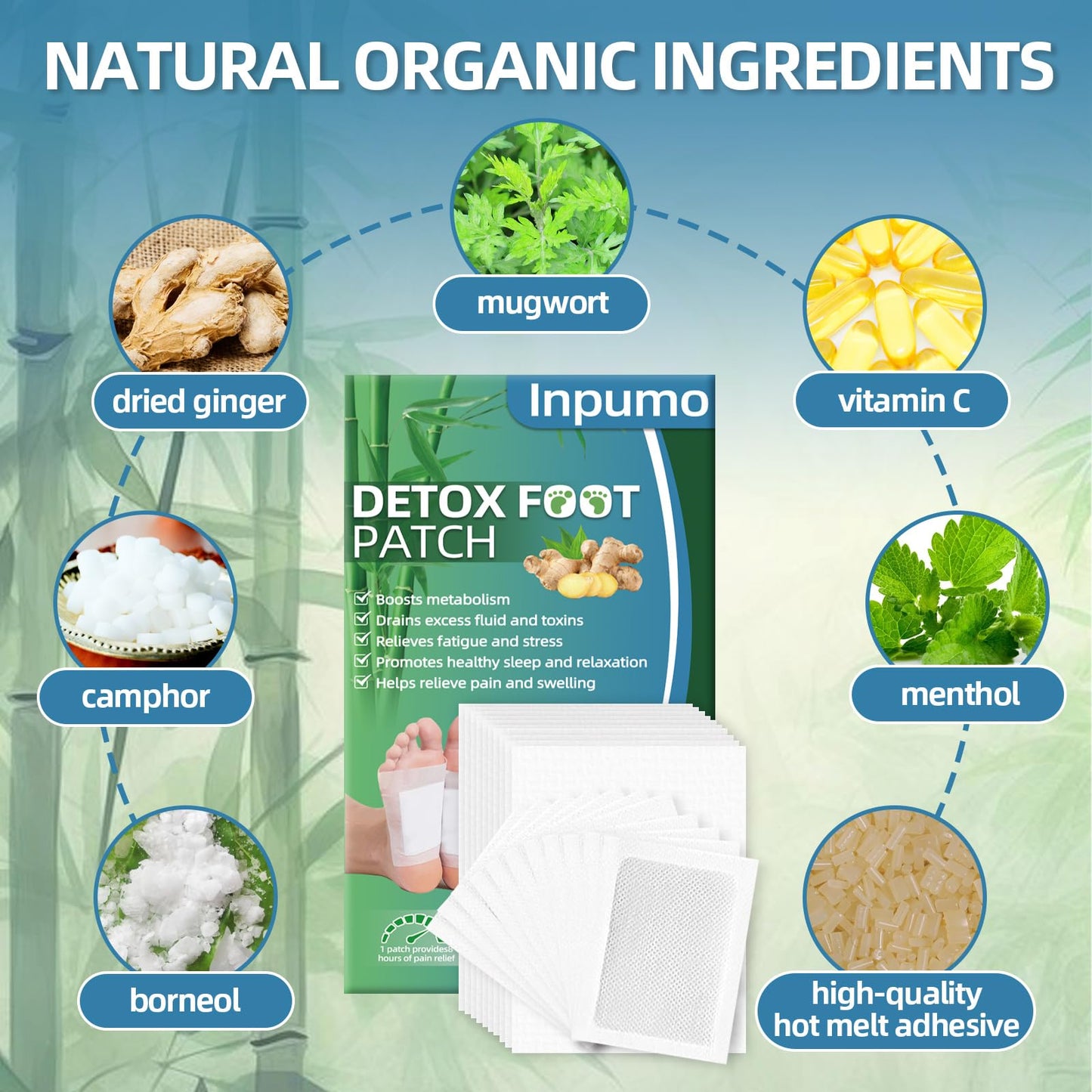 Foot Pads 30 PCS – Deep Cleansing Foot Patches with Herbal Ingredients