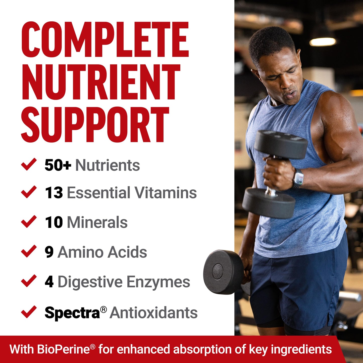 FORCE FACTOR Test X180 Multivitamin – Testosterone Support for Men (120 Tablets)