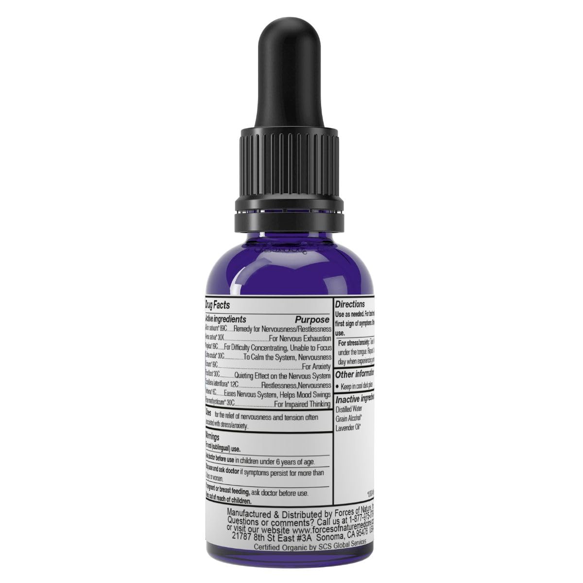 Forces of Nature Calm Mood – Organic Homeopathic Medicine (1 Fl Oz)