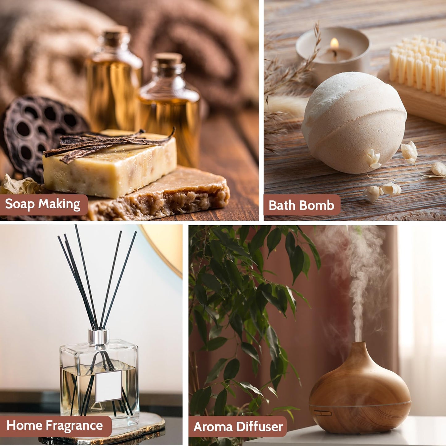Winter Essential Oils Set – 6x10ml Fragrance Oils for Diffusers