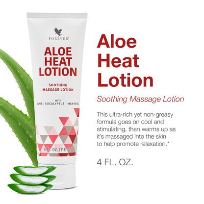 Forever Living Aloe Heat Lotion with Menthol & Eucalyptus - Comfort & Skin Nourishment - Vegan-Friendly, 4 oz