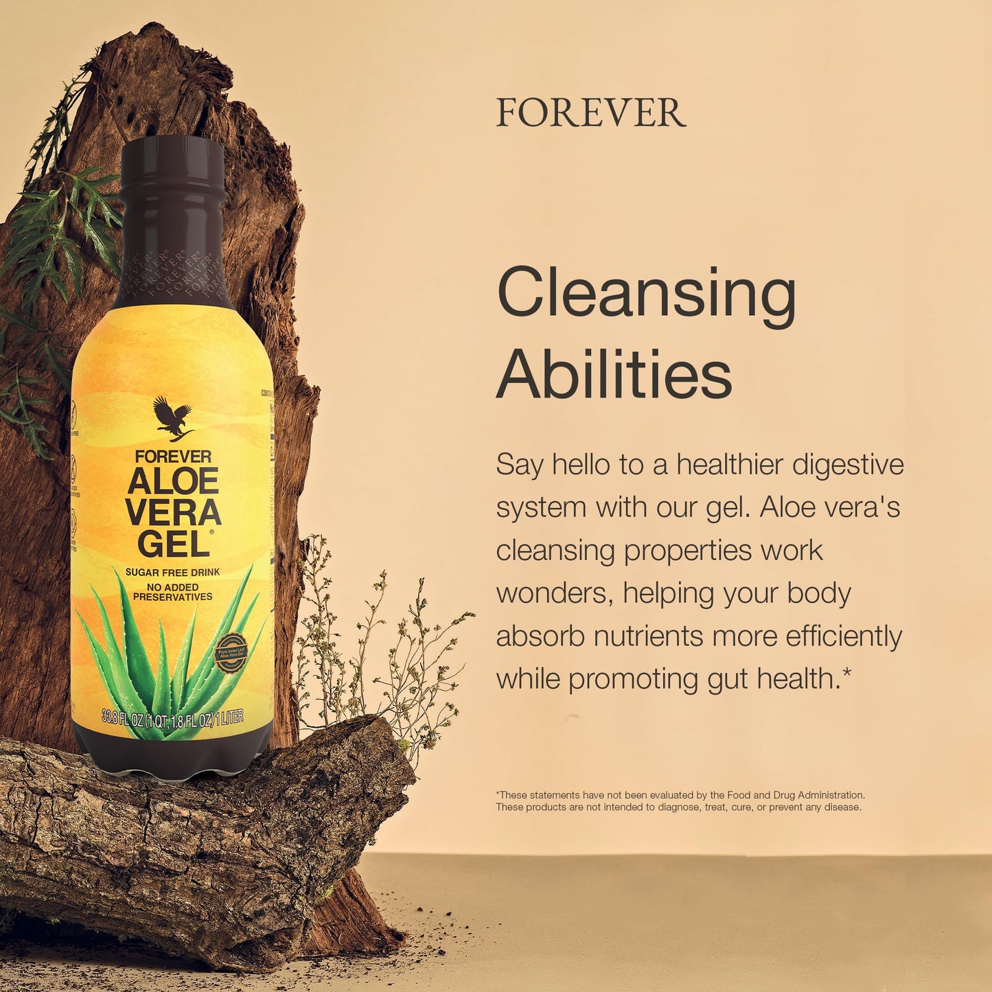Forever Living Aloe Vera Gel – Pure Inner Leaf Juice, 99.7% Aloe, Preservative-Free, 33.8 fl oz