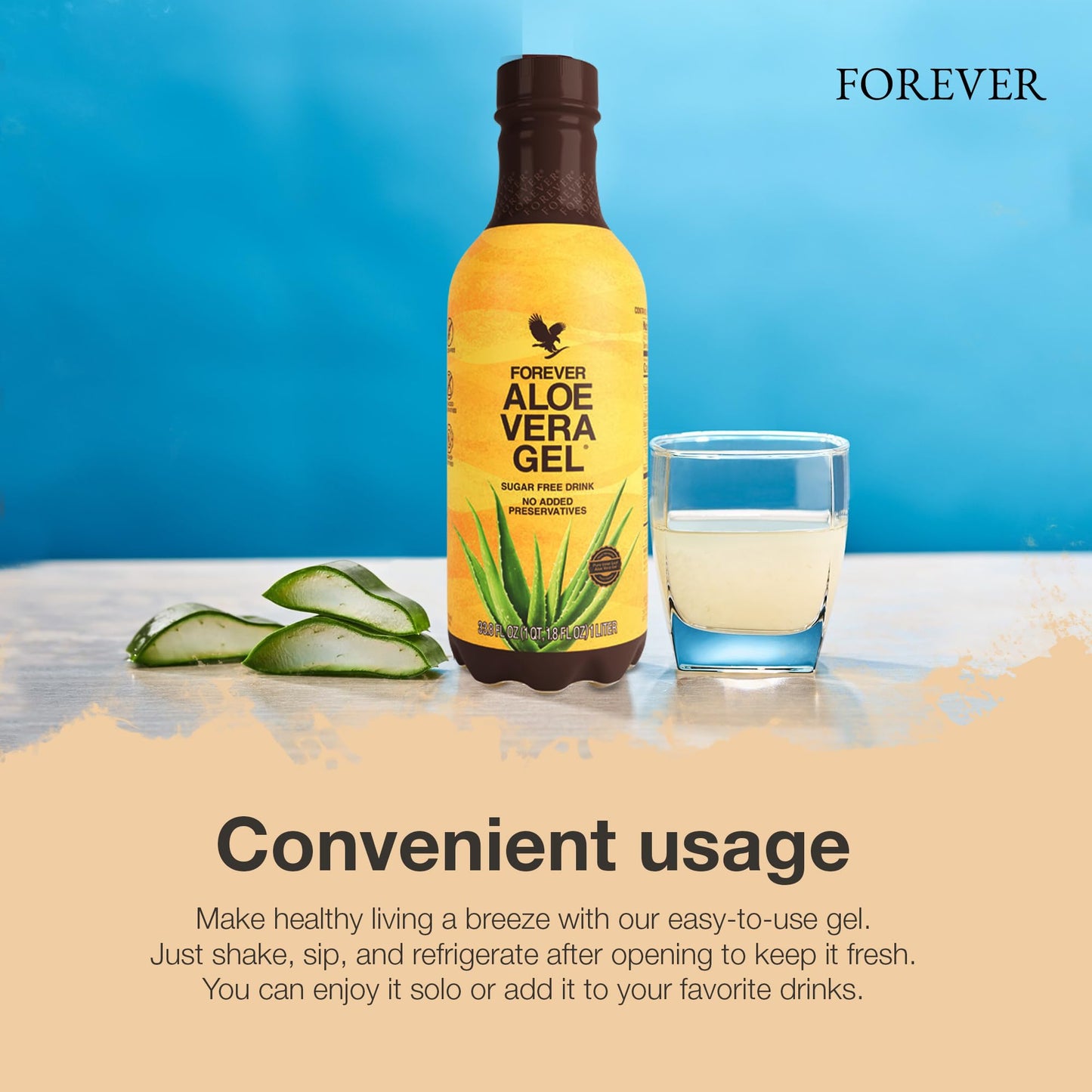 Forever Living Aloe Vera Gel – Pure Inner Leaf Juice, 99.7% Aloe, Preservative-Free, 33.8 fl oz