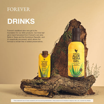 Forever Living Forever Aloe Vera Gel – 99.7% Pure Inner Leaf, Preservative-Free, 2 x 33.8 fl oz