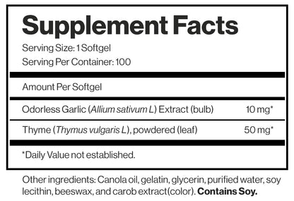 Forever Garlic-Thyme Odorless Softgels – Cardiovascular & Immune Support (Pack of 2)