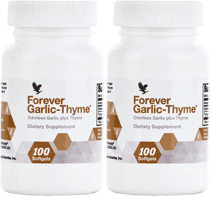 Forever Garlic-Thyme Odorless Softgels – Cardiovascular & Immune Support (Pack of 2)
