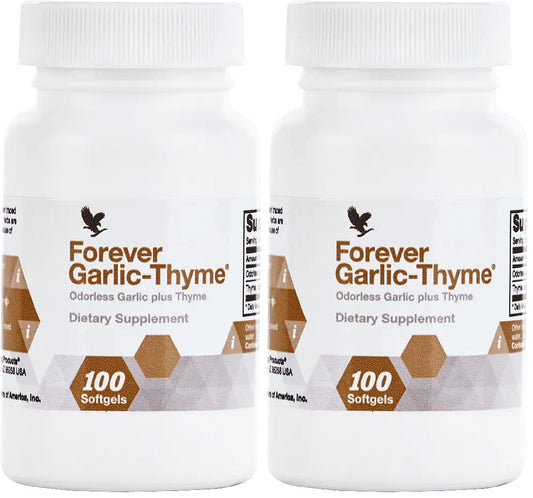 Forever Garlic-Thyme Odorless Softgels – Cardiovascular & Immune Support (Pack of 2)